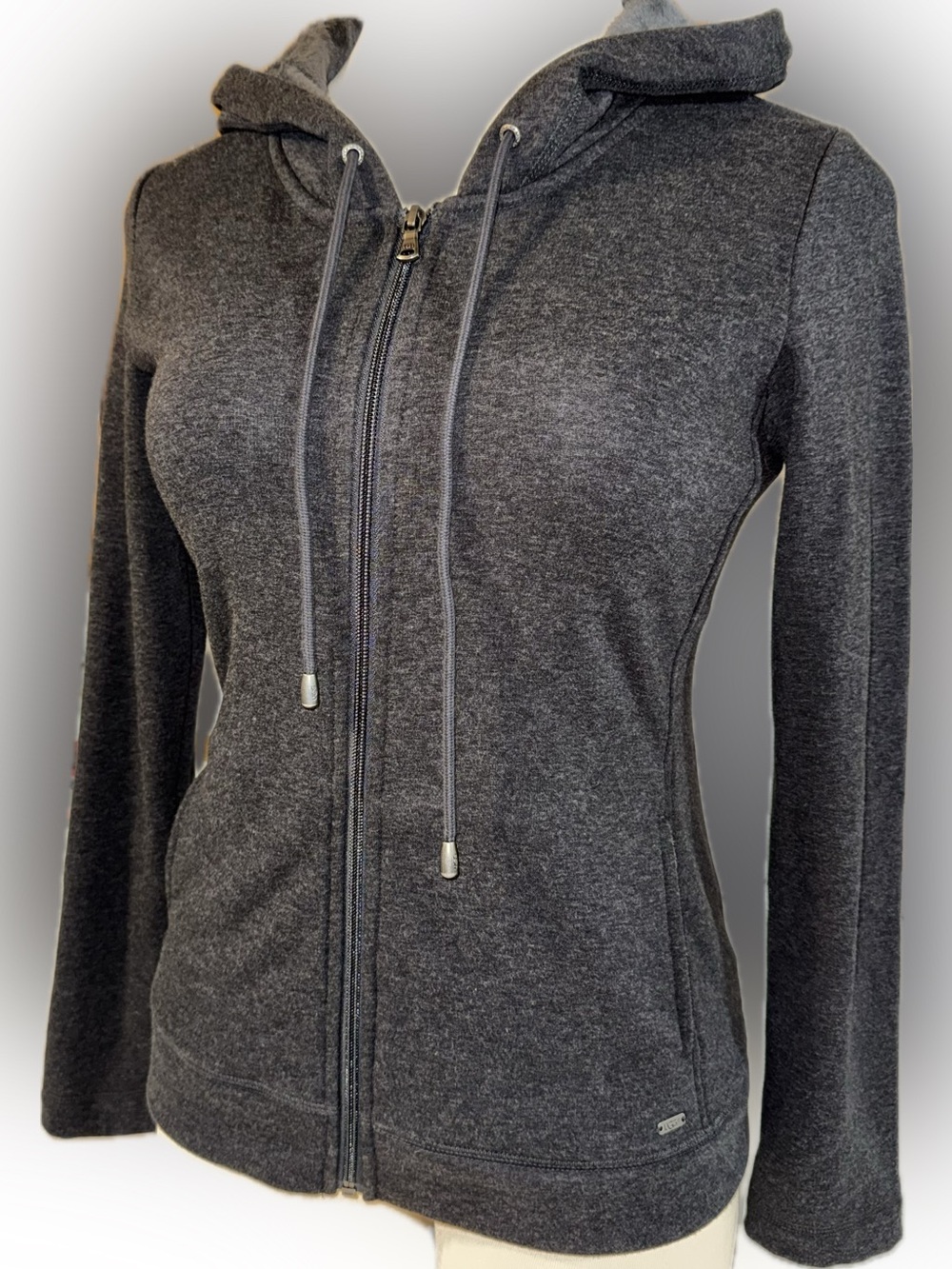Women’s UGG Charcoal Gray Full-Zip Fleece Lined Hooded Jacket size Medium